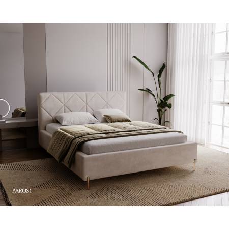 Łóżko tapicerowane z pojemnikiem 180 x 200 cm LUIS